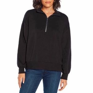 Three Dots Women's Cozy Quarter
Zip Pullover Black Size L